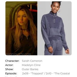 ASO Sarah Cameron Outer Banks Blue Sweatshirt